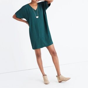 MADEWELL Green Novel Shift Dress